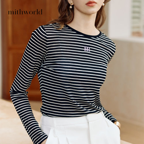 mithworld沵媞条纹长袖T恤