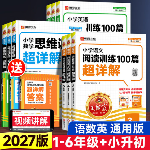 2027版王朝霞小学语数英超详解
