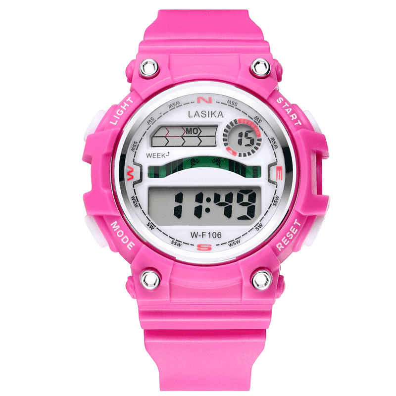 拉斯卡(LASIKA)儿童手表男孩防水夜光闹铃女孩多功能男童小孩学生