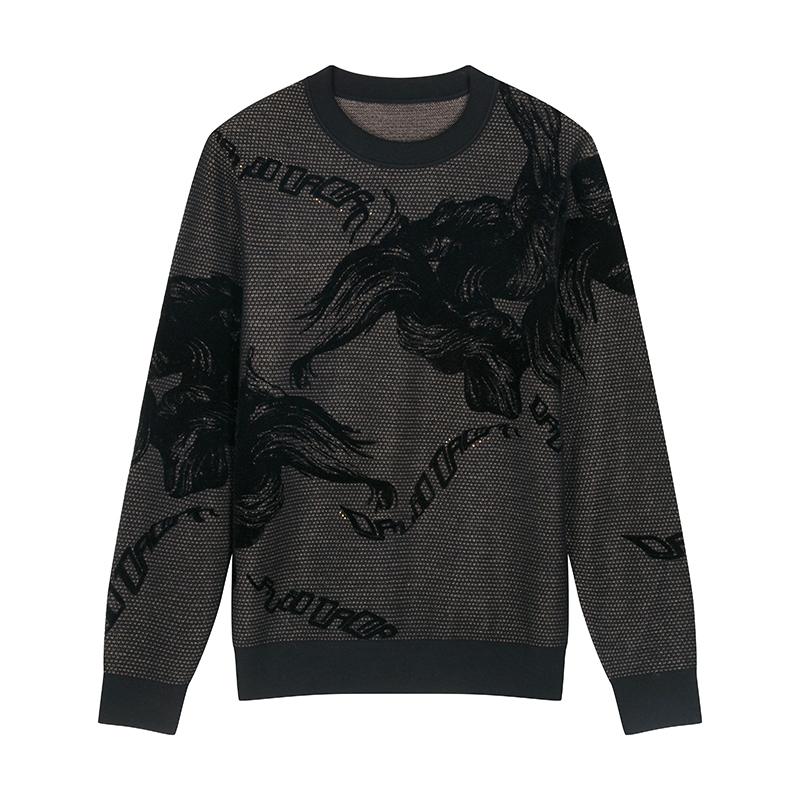 DAVIDNAMAN羊毛圆领轻奢毛衫