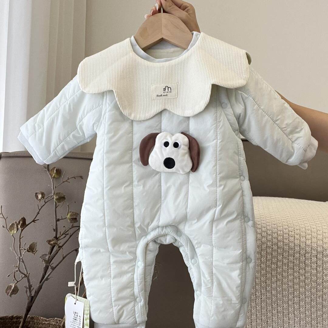 100码150克夹棉棉服连体衣加厚潮