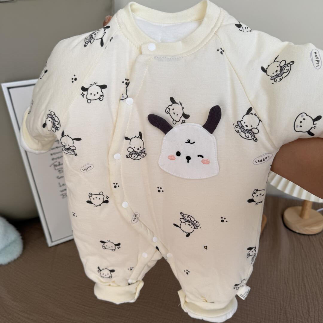 婴儿连体衣A类纯棉无骨哈衣爬服