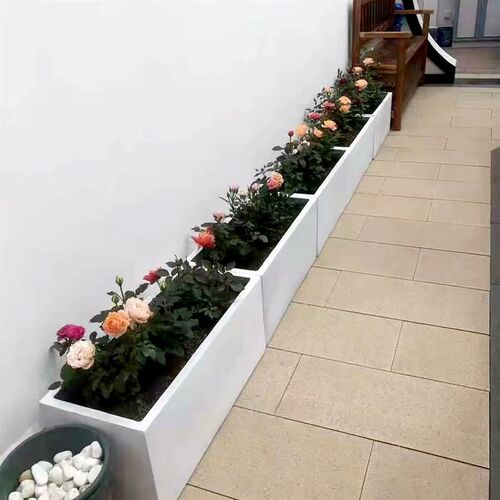 水泥花盆长方形马槽阳台户外花箱隔断围栏种植柜镁泥花盆