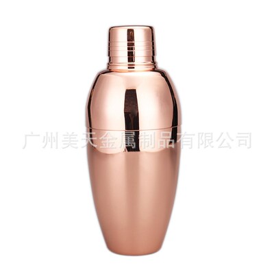 不锈钢304日式摇酒壶三段式调酒器酒吧用品雪克杯shaker500ml