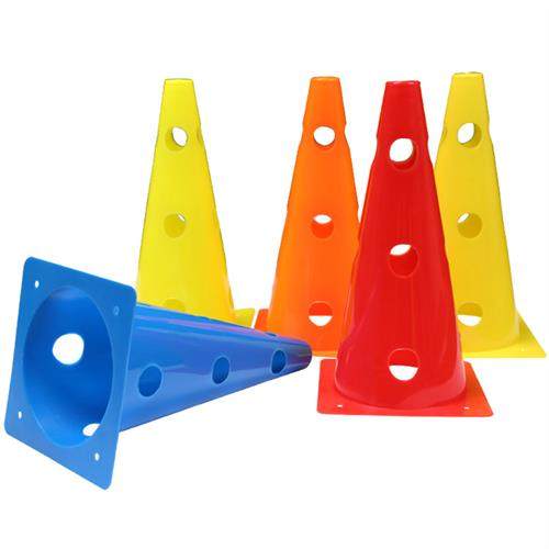 32cm标志桶足球篮球训练雪糕筒带孔多功能障碍物跨栏架12英寸锥桶