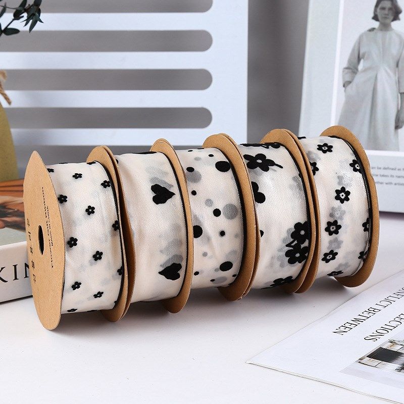 朦胧纱植绒印花织带手工iy蝴蝶结发饰鲜花包装花束绑带鞋帽丝带,纺织面料/辅料/配套,织带/丝带/缎带,淘宝优惠券,粉丝福利购,淘宝优惠卷