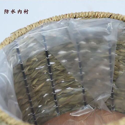 草编花篮编织花盆带腿花架客厅阳台装饰简欧田园花器装饰