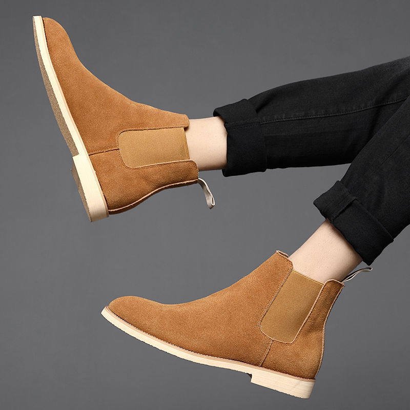 Men's Ankle Boots Suede Chelsea Boots Shoes 秋冬男鞋切尔