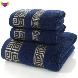 Cotton Bath Towel Set Hand Face Towels Gift 纯棉浴巾面巾三件