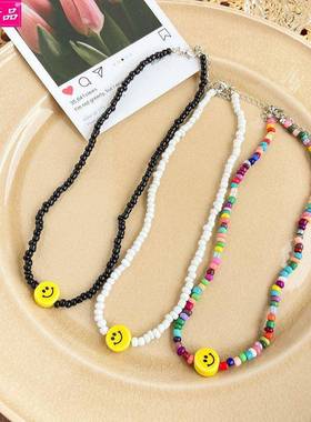Fashion popular Rice Bead Necklace Bohemia Clavicle Chain