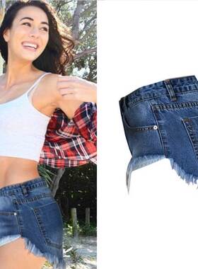 欧洲站速卖通ebay亚马逊爆款性感蓝色百搭流苏牛仔短裤夏季热裤潮