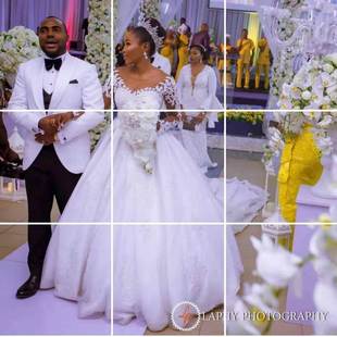 Plus size Long Sleeves Mermaid Wedding Dress Custom Gowns