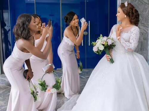 Bll Gown Wedding Dress Bridal Gown Bridal Dress 非洲婚纱定做
