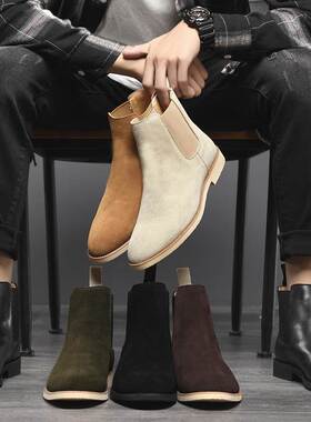 men leather martin Chelsea boots plus size warm shoes 45 46