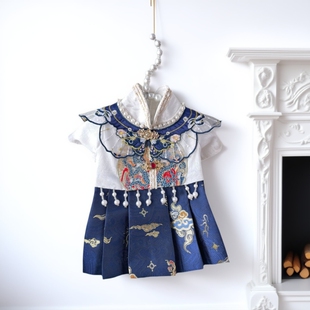 2025新款龙纹国风宠物礼服马面裙猫咪狗狗衣服保暖加绒旗袍