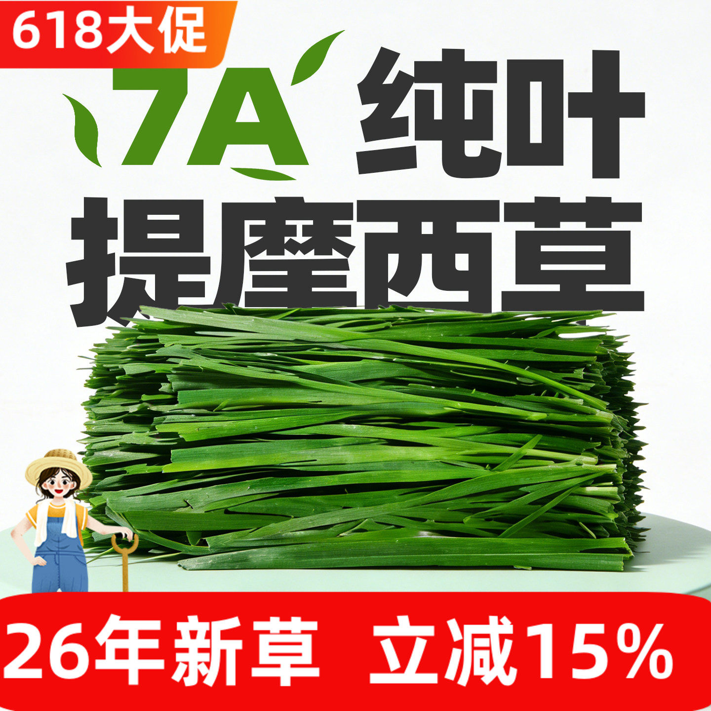 新纯叶烘干提摩西草段兔粮干草全阶段兔子龙猫荷兰猪草料牧草北提