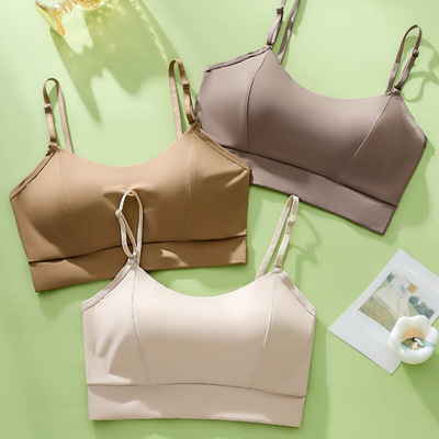 冰丝无痕大码薄款美背小吊带背心