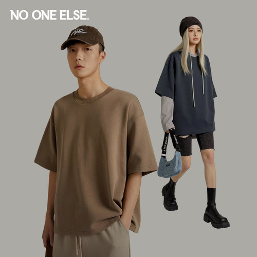 纯色复古短袖nooneelse