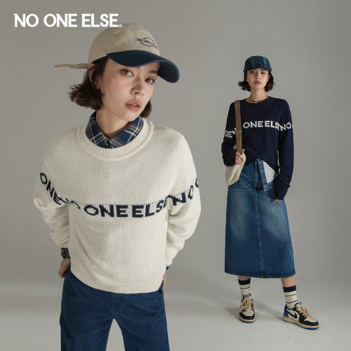NOONEELSE简约字母针织衫