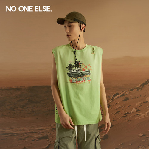 NOONEELSE卡通印花背心