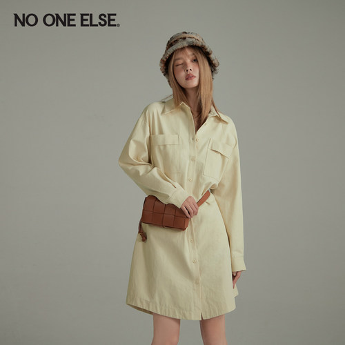 NOONEELSE纯色简约连衣裙