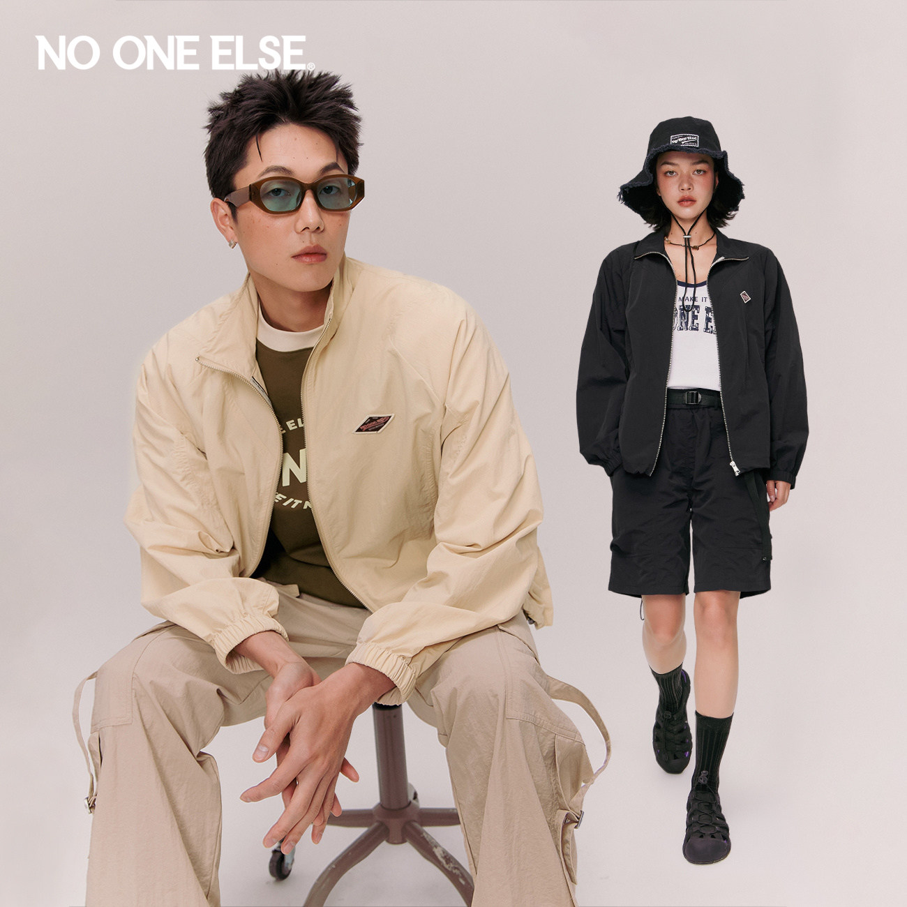 NOONEELSE机能防风立领外套图片