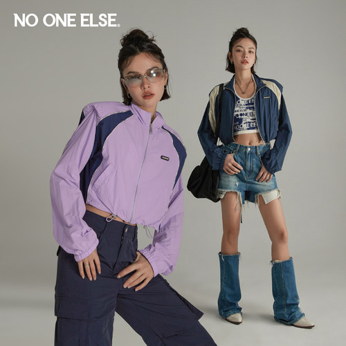 NOONEELSE撞色拼接外套