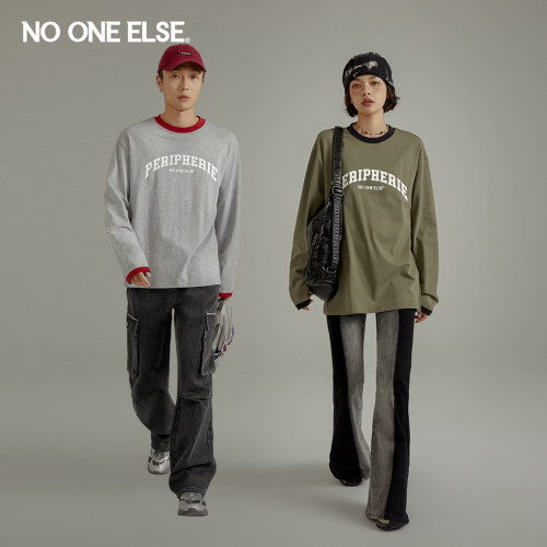 字母印花长袖nooneelse