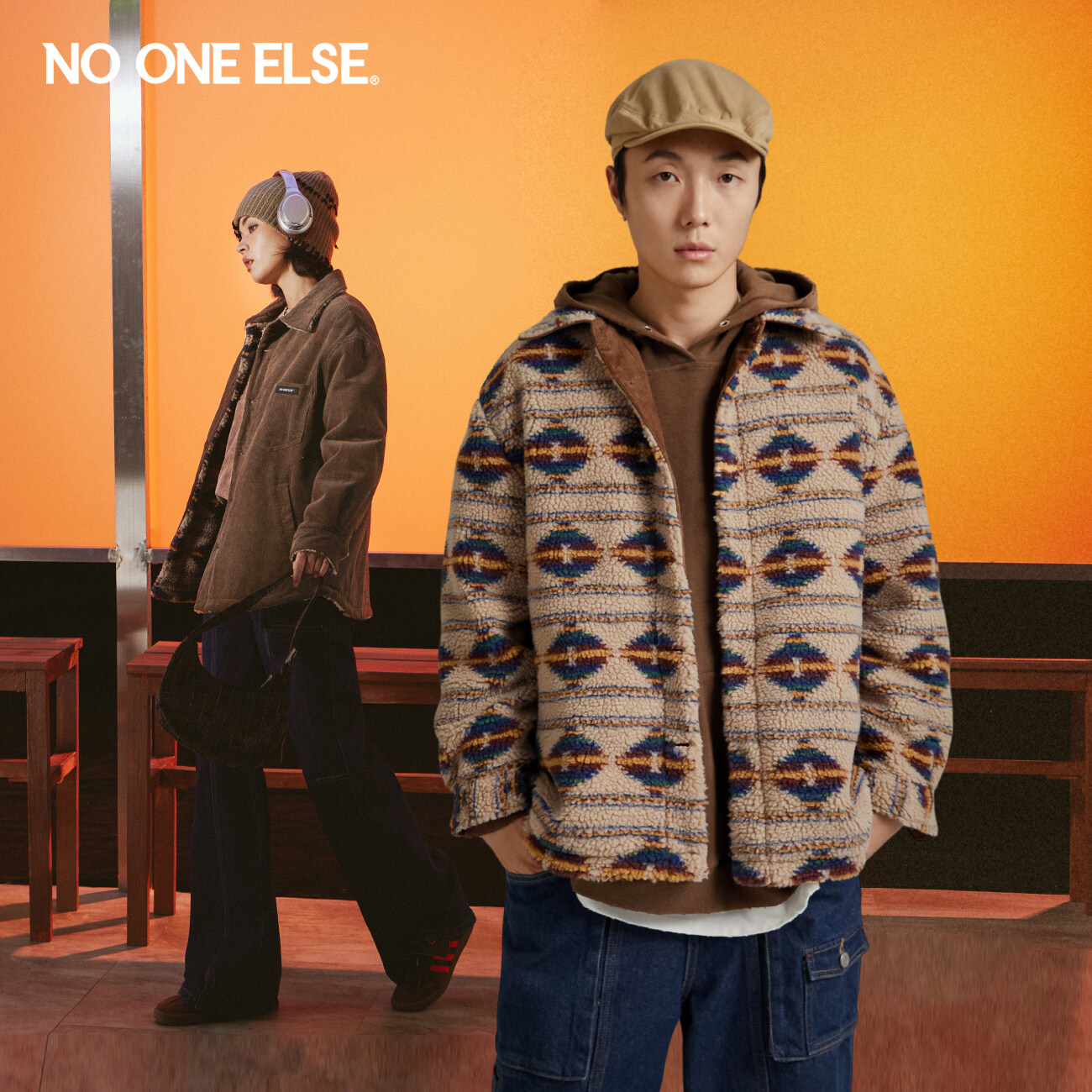 NOONEELSE复古仿皮毛一体图片