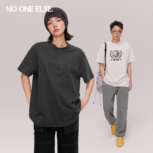 NOONEELSE字母印花短袖T恤