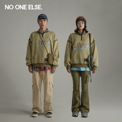 NOONEELSE字母加绒卫衣