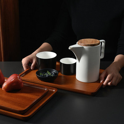 极速Wooden tray Japanese woodeAn rectangular wooden tea tray
