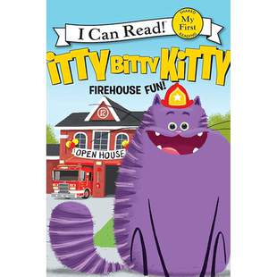 阅读分级 现货 Lexile 美版 Firehouse First Can 蓝思 Fun 正本绘本 进口绘本 Bitty Itty Read Kitty 290L