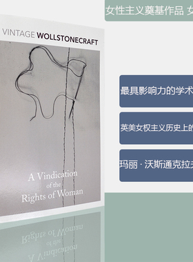 【现货】为女权主义辩护 Vindication of the Rights of Woman 玛丽·沃斯通克拉夫特 Mary Wollstonecraft 英版进口 英文原版书