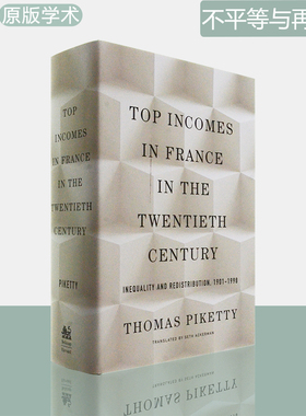 【现货】二十世纪法国的最高收入：1901–1998不平等与再分配 Top Incomes in France in the Twentieth Century 哈佛大学原版书