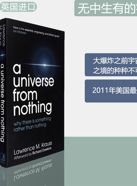 【现货】无中生有的宇宙 A Universe from Nothing 英文原版 Lawrence M. Krauss 劳伦斯克劳斯 正版进口 科普读物