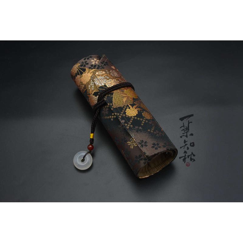 包邮一叶知秋钢笔 笔帘【抚今追昔(黑金/白金/经典)】西阵织 合并图片