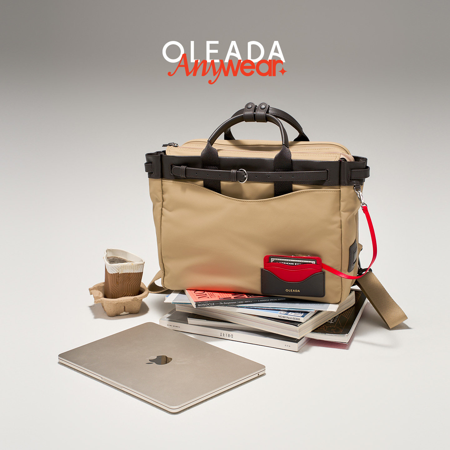OLEADA2026新款AnyWear公文包通勤双肩包女轻便出差手提电脑包男