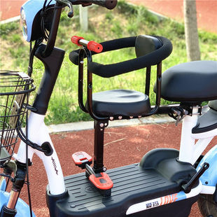 电动车儿童座椅踏板车前置座椅电瓶自行车宝宝安全座椅折叠小凳子