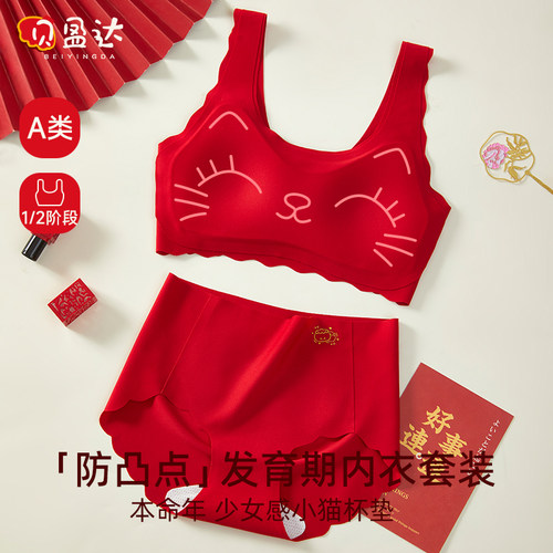 贝盈达女童本命年内衣套装A类