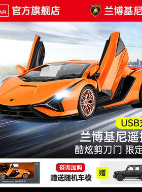 兰博基尼遥控车USB充电1:14比例 星辉Rastar电动玩具车