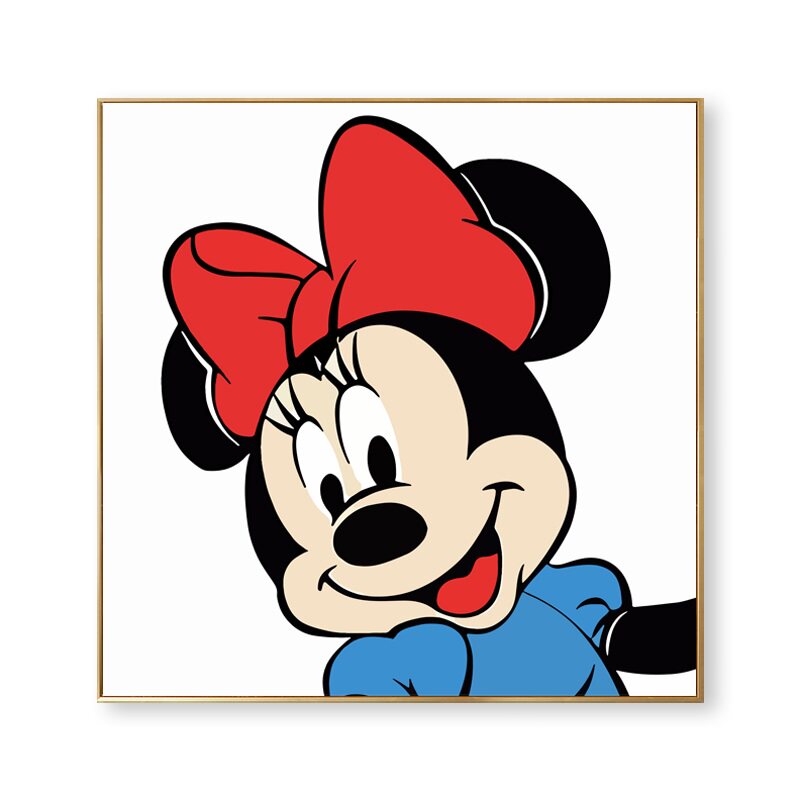 迪士尼乐园米老鼠米妮米奇装饰画儿童房卧室床头卡通玄关床头挂画