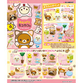 4月预售rement轻松熊悠闲猫咖房间盲盒摆件微缩场景食玩潮玩模型