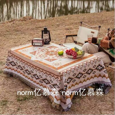波西米亚桌布布料风格复古亚麻摩洛哥风格桌布棉麻布艺户外小露营