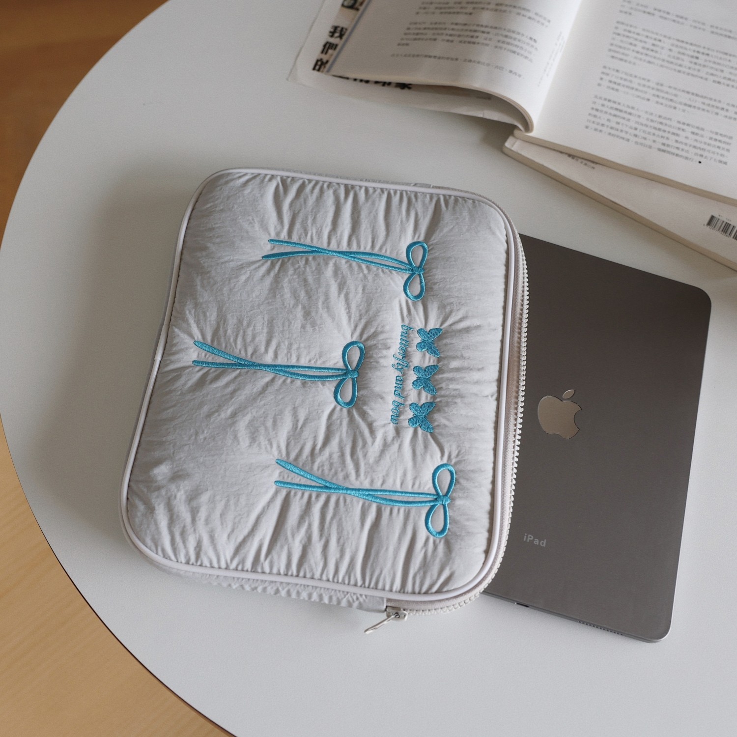 梵花不语新款原创柔软防震女学生ipad收纳包11寸内胆包平板收纳包