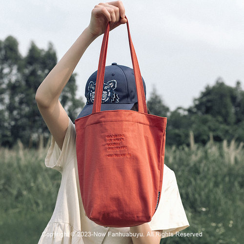 梵花不语斜纹纯棉单肩帆布包