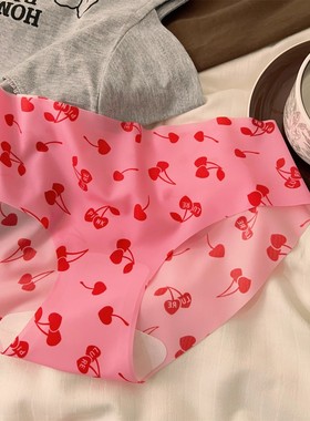 LULU AHEAD甜美纯欲风少女冰丝内裤女生无痕性感纯棉抑菌裆三角裤