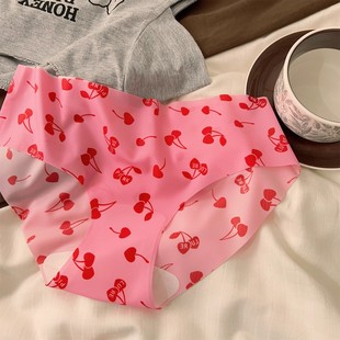 女生无痕性感纯棉抑菌裆三角裤 LULU AHEAD甜美纯欲风少女冰丝内裤