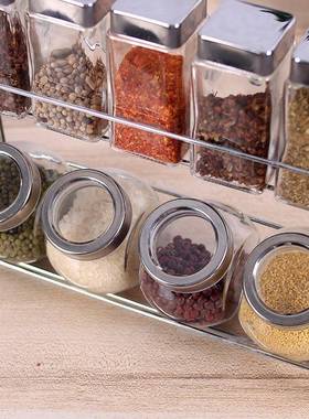 厂价厨盐房用品调玻璃调料瓶调味1915twpt罐佐料瓶收罐纳盒组合装