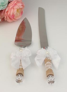 新 天然手工麻绳EKA01172婚礼蛋糕刀铲刀 蛋糕 烘焙款用 具 白色